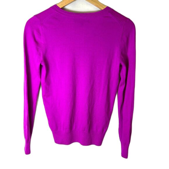 Banana Republic Orchid Pink Merino Wool V-Neck Long Sleeve Sweater Size S - Picture 6 of 9